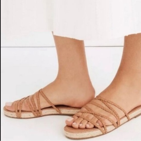 Madewell Kathryn Leather Braided Multi-Strap Espadrille Slide Sandal Size 11 - Picture 10 of 10